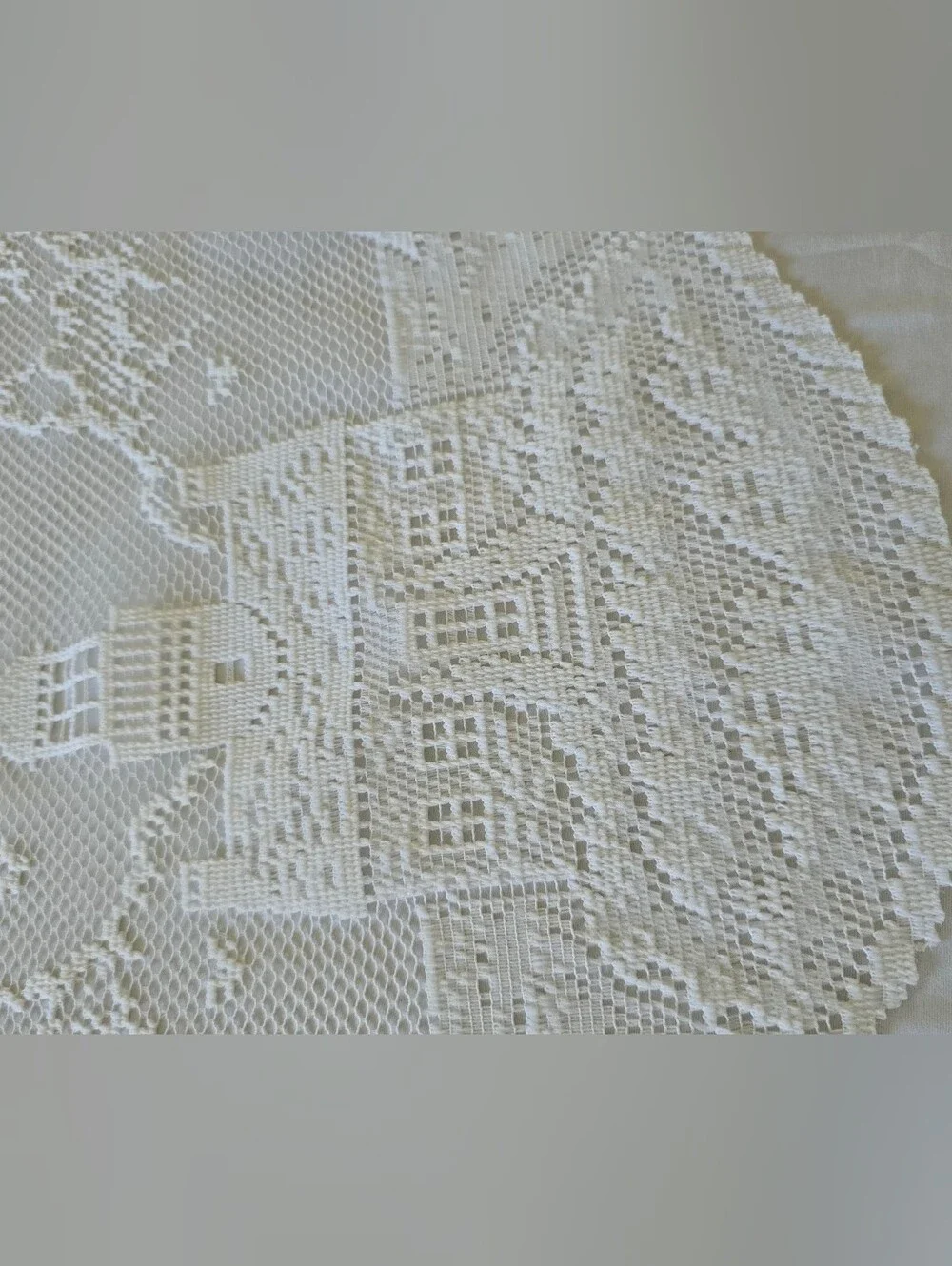 Heritage Lace Drop Tier Sheer White Lighthouse Curtains + Valance (3 PC)*